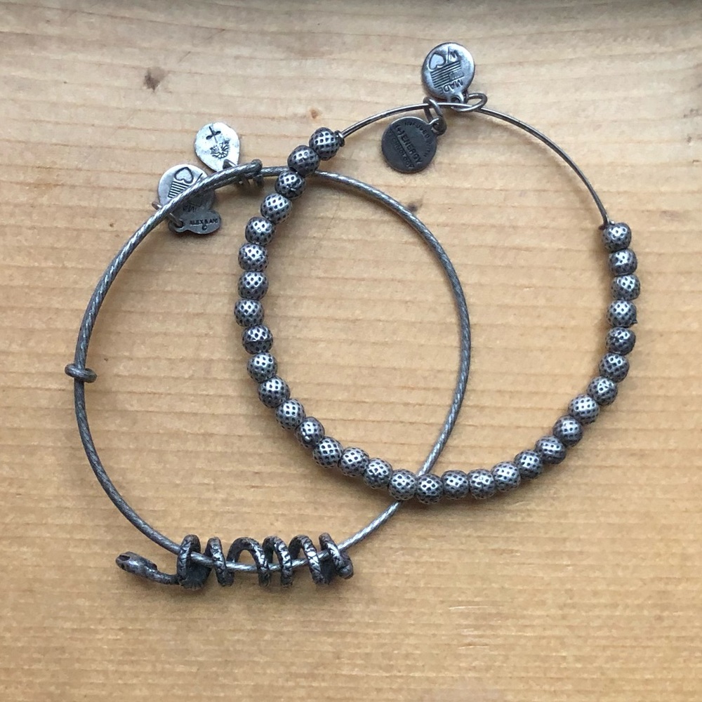 🌻2/$30 2 Alex and Ani Adjustable Silver Bracelets